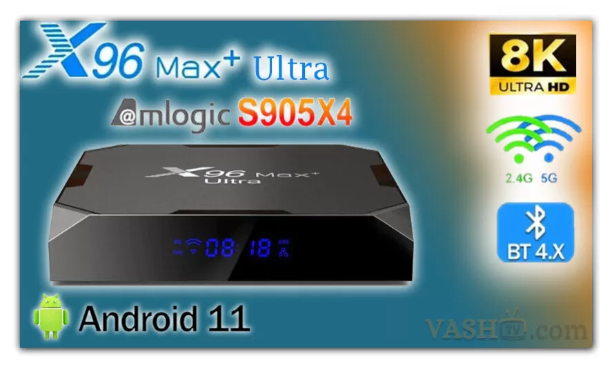 ТВ-бокс X96 Max Plus Ultra Amlogic S905X4 Android 11.0