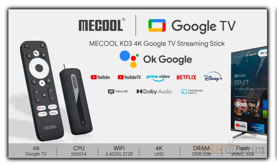 Mecool KD3 — Новый TV Stick 2022 года с Amlogic S905Y4