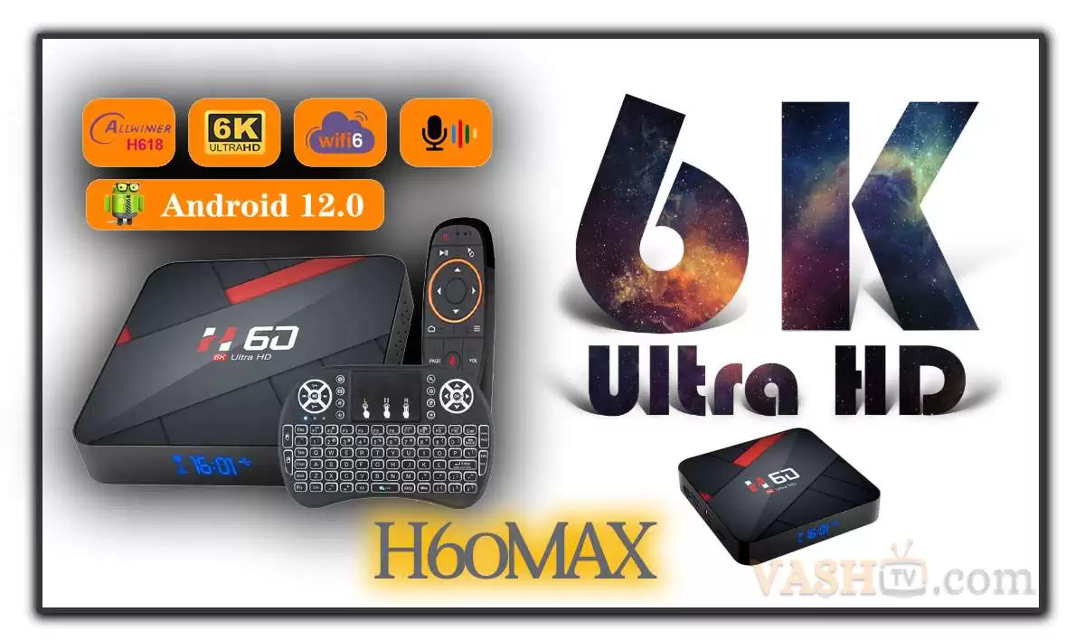 ТВ-приставка H60MAX Android 12 6K Allwinner H618 Quad Core