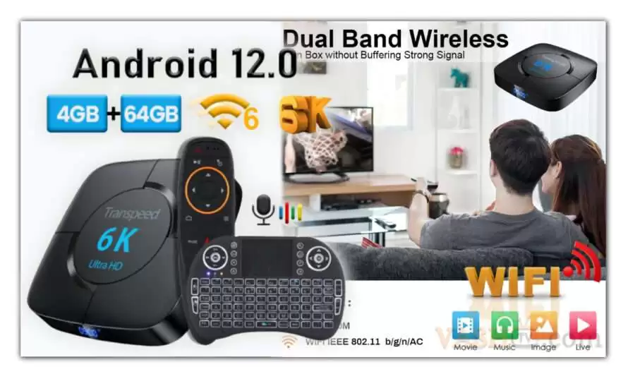 Transpeed 6K Android 12.0 TV Box 