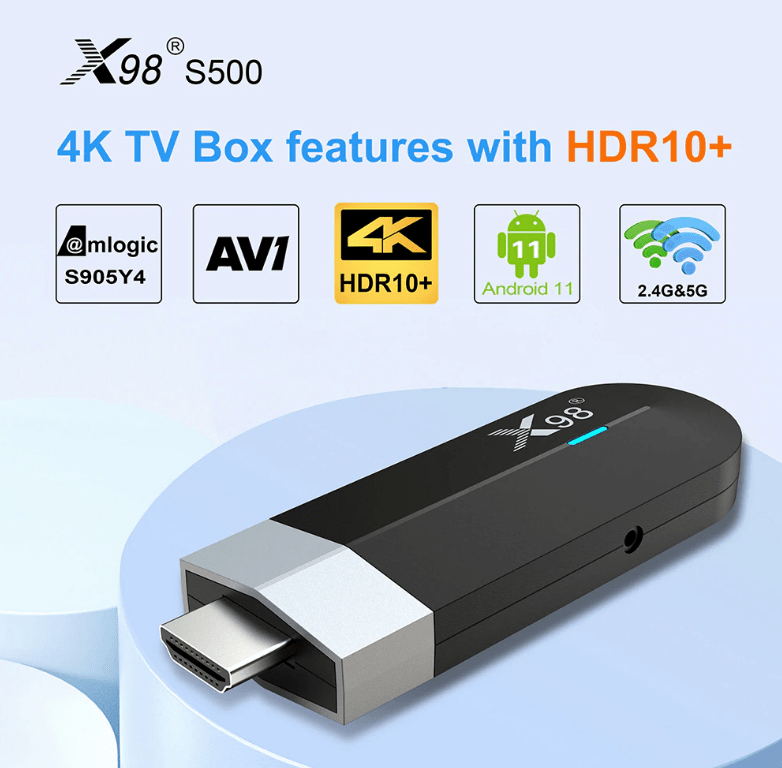 X98 S500 4GB 32GB AV1 Android 11 TV Stick