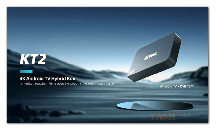 MECOOL KT2 4K Android TV Hybrid STB: Stream Netflix with Official Certification